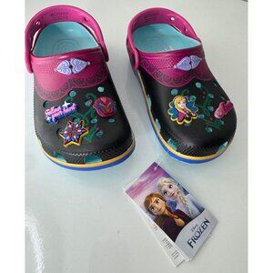 NWT CROCS KIDS Disney Frozen Anna Classic Clog Size J2 Children's 2
